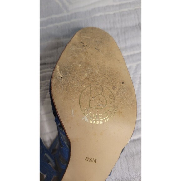 Bandolino Blue Cutout Slingback Heels - Picture 5 of 11